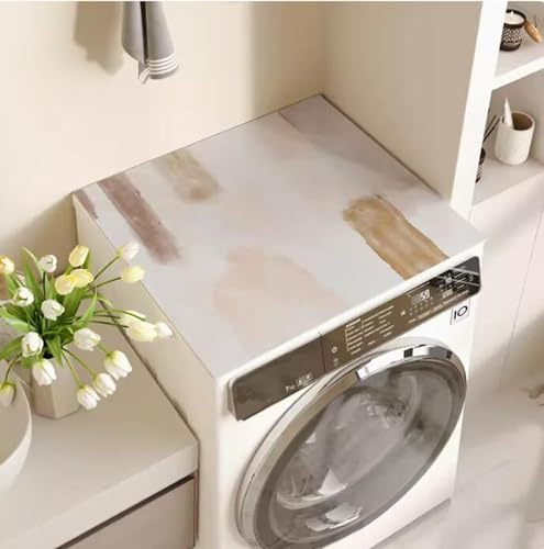BALAMLB Thickened Washer And Dryer Top Mat Cover,Silicone Rubber Mat for Laudry Machine & Dryer,Washer Top Mats,Non Slip Heavy Duty Waterproof,Washer Dryer Top Cover for Kitchen Laundry N,60 * 60cm