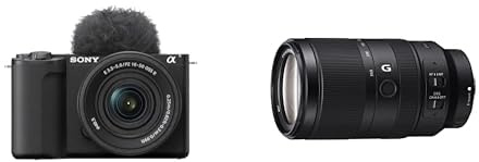 Sony ZV-E10 II | Appareil Hybride à objectifs interchangeables APS-C avec 16-50 mm f/3.5-5.6 (Vidéo 4K60p 4:2:2 10 Bits, 26 MP, Stab. Digitale, Eye AF en Temps réel) + 70350G