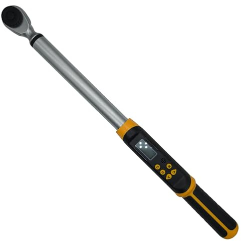 AC Tools Llave Dinamométrica Digital 10-200 Nm 1/2 Precisión Electrónica con Aviso Acústico y pantalla Led, moto coche camión.