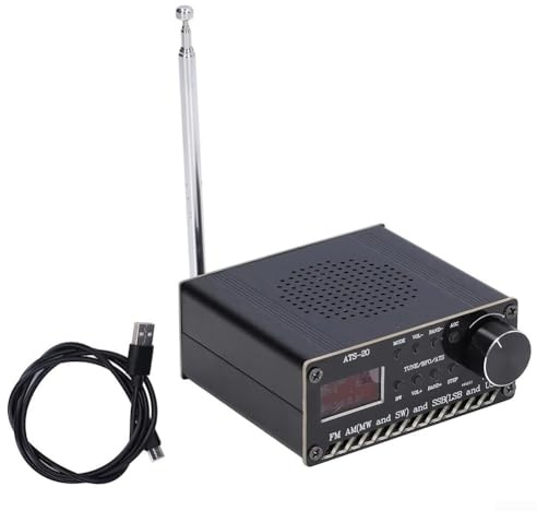 Récepteur radio ATS 20+, récepteur radio portable multibande FM AM MW SW SSB (LSB et USB), 0,96 pour écran OLED