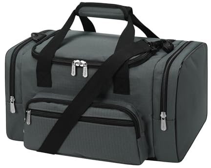 ZZY Sporttasche klein, 25L Gym Tasche, Fitness Tasche Trainingstasche für Weekender Reisetasche (Grau)