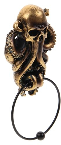 UKCOCO Halloween Dekorationen Tür Octopus Schädel Tür Griff Gothic Stil Metall Handwerk Wohnkultur