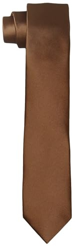 DonDon Krawatten für Herren handgefertigt Seiden-Look 6 cm Krawatte Kupfer