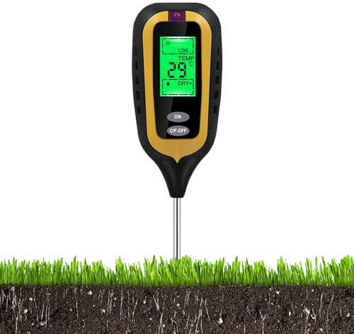 Monitoraggio 'umidità 'acqua Vegetale, Sensore Igrometro 4 In 1 Per Il Giardinaggio, Tester Di Umidità Per Piante, PH/luce/temperatura/tester Di Igrometro Per La Cura Di Fiori/piante In Vaso/g