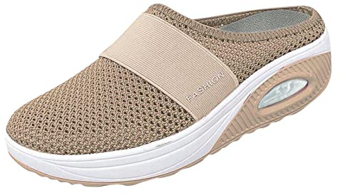 Generisch - Zapatillas ortopédicas para mujer con amortiguación de aire, para el verano, contra el espolón del talón, de ancho, para la salud, de malla, deportivas y para caminar, zapatillas de lona y
