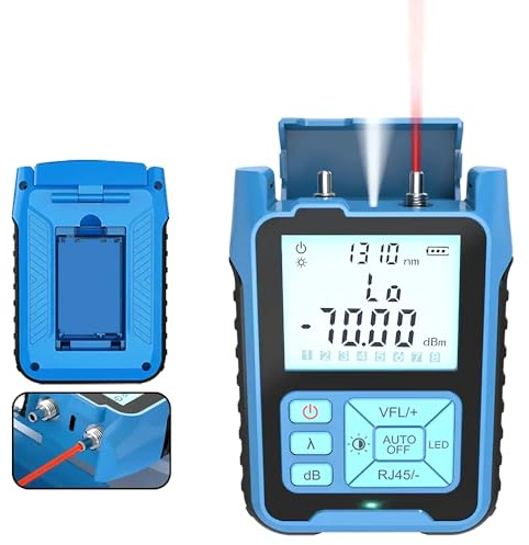 Mini misuratore di potenza ottica multifunzione, localizzatore visivo di guasti da 10 mW, tester per fibra ottica, intervallo di misura -70~+10 aBm, Nessuna funzione o connettore del tester RJ45