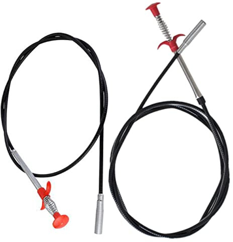 HAMPPLIES 2 Piezas Herramienta Flexible para Desagüe, Limpiador de Obstrucciones de Cocina y Baño