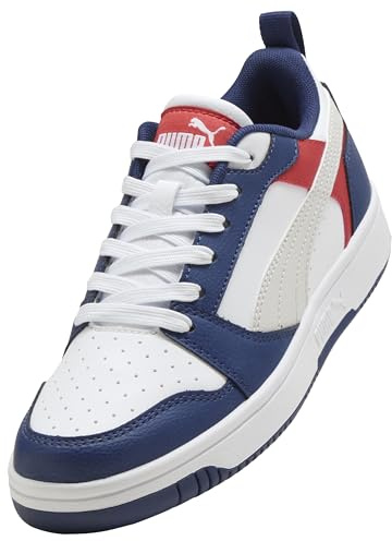 PUMA Rebound V6 LO JR sneakers, Blue Jewel-Feather Gray White, 5.5 UK, Blå juvelfjäder grå Puma vit, 38.5 EU