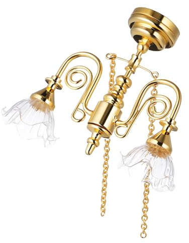 Gatuida Mobilier Miniature Réaliste en Métal Lampe Fonctionnelle Vintage pour Maison De Poupée Garçon Et Filles Décor Salon Accessoire Mini Meubles