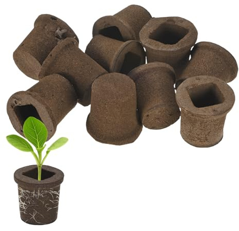 M METERXITY 10-Pack Grow Sponges, 2.2x1.6x2 Inch Replacement Root Growth Sponges Seed Pods for Plant Rooting/Seed Germination/Hydroponic Gardens System Supplies, Starter Plug for Seeds