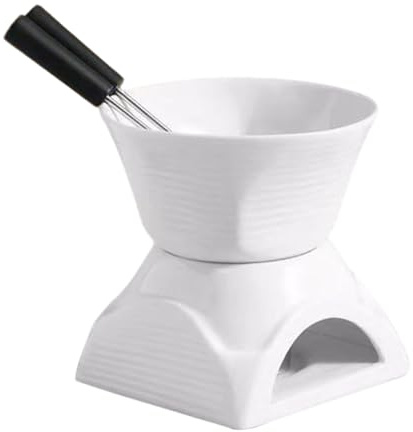 Per Fonduta Al Cioccolato | Completa Di Forchetta Da 220ml Realizzata In Ceramica Per Pentola Fondue Dessert,Riscaldamento E Scioglimento Personale Per Caramelle,Per Caramello Dessert Caramelle Latte