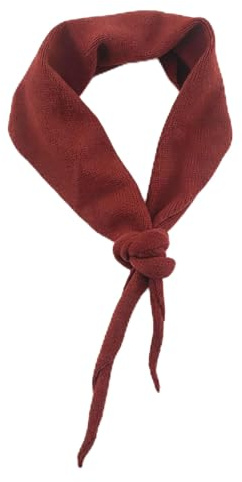 Zhcwldmi Damen-Dreieckstuch 110x32cm – Gestricktes Halstuch, Weiches Dreieckstuch & Kleines Halstuch, Warmes Tuch & Schal in (Kaffee)