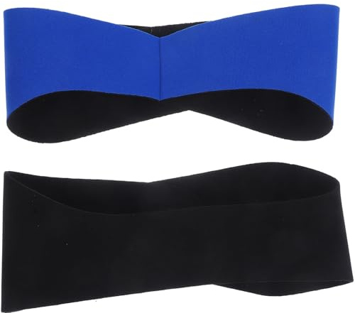 2pcs Adjustable Waterproof Ear Protection Headband for Kids Adults | Black Cloth, M Size, Yoga Kayaking Use, Compact Fit for Swimming Ear Band Needs