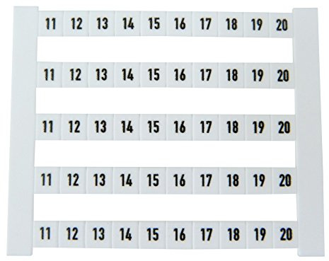 Klemmenmarkierer DEK 5 FWZ 11-20 523060011-500 Weiß Weidmüller