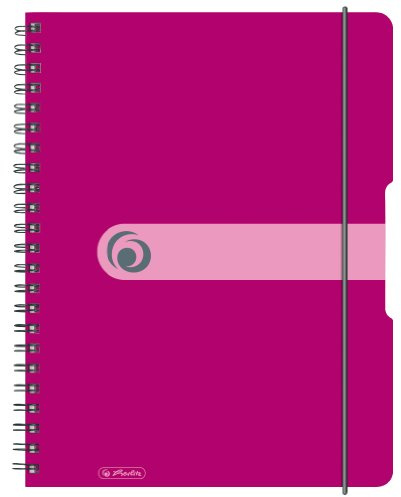Herlitz 11293073 Spiralblock A4 to go, Holzfreies Papier, 80 Blatt, schwarz (einzel A4, beere)
