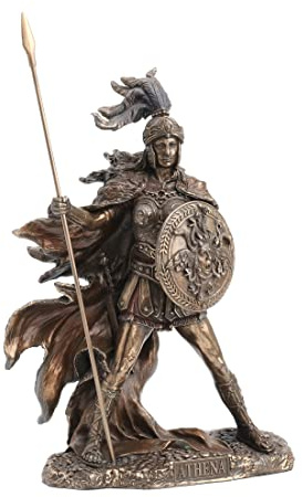 US Statua in bronzo fuso a freddo Atena, dea della saggezza e della guerra, 26 cm