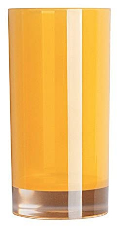 Excélsa EX46887 Zahnputzbecher, Polystyrol, gelb, 6.3 x 6.3 x 13 cm