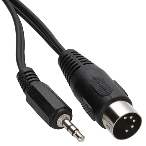 kenable 5 Polig DIN Stecker Zum 3,5 mm Klinkenstecker Stereo Stecker Audio Kabel 1,5 m [1.5 Meter/1,5m]