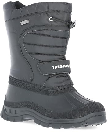 Trespass Dodo Youth Kids Water Resistant Snow Boots in Black Winter Warm