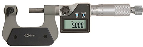 CNC QUALITÄT Universal Digital-Bügelmessschraube Messbereich 175-200 mm - inklusive 7 Paar auswechselbare Messeinsätze