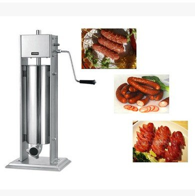 CGOLDENWALL TVL Vertical Manual Stainless Steel Sausage Filler Hand-Sausage Stuffer Ham Making Machine Meat Machine 3L/5L/7L Optical (TV5L)