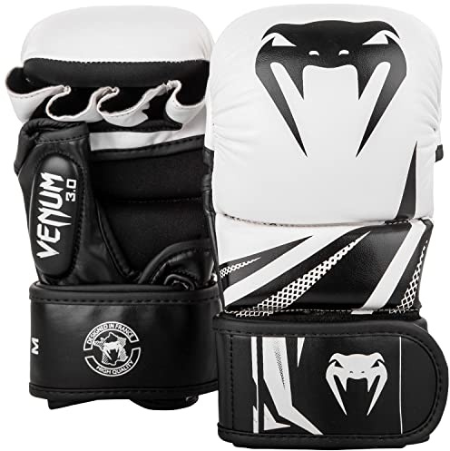 Venum Challenger 3.0, Guantoni Da Mma Sparring Unisex – Adulto, Bianco/Nero, L/XL