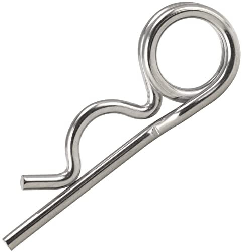 OPIOL QUALITY® Federstecker doppelt 7x125 mm ähnl. DIN 11024 mm aus Edelstahl A4 V4A (2 Stück) Federvorstecker Federsplint Stecksplint Sicherungsklammer Splint