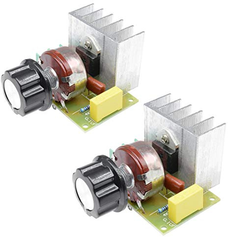 Hailege 2pcs 3800W SCR Geschwindigkeitsregler AC Elektrischer Spannungsregler Dimmtemperatur Silizium Controller Schalter AC 220V