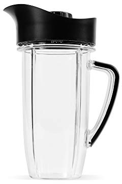 NutriBullet NBM-U0273 Rx - Tazza grande con coperchio, in plastica, colore: nero/trasparente