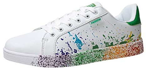 Yowablo Schuhe Turnschuhe Frauen männer Mode Paar Bunte weiße Schuhe Herren Sport Bord (39 EU,Grün)