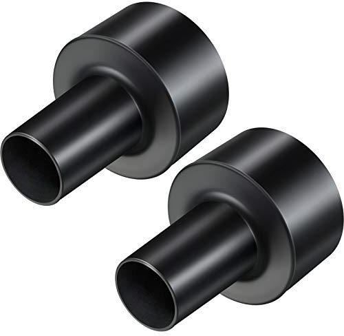 Honoson 2 Pieces 2-1/2-inch to 1-1/4-inch Vacuum Hose Adapters Compatible with Shop Vac for Dry Wet Black Vacuum Cleaner Adapter Replacement Accessories