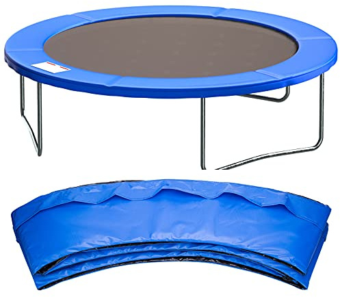 Cliselda Trampolin Randabdeckung Trampolinzubehör 397cm 8 Stangen Blau