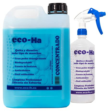 ECO-HA Desengrasante concentrado gama alta, quitamanchas, detergente ecológico, limpieza hogar, detergente limpieza para el hogar, multiusos, limpieza cocina. AROMA SPA