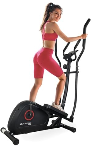 Mobiclinic, Crosstrainer, 8 widerstandsstufen, LCD-Display, Bis zu 100 kg, Atlas-Modell, Gepolsterter Griff, rutschfeste Pedale, 4 widerstandsrad, Home Fitness