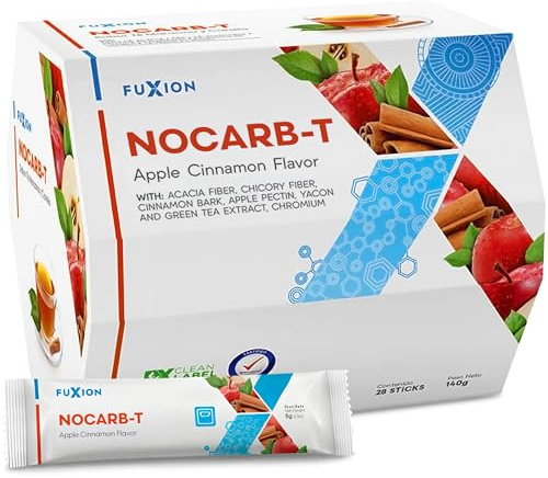 FuXion | NoCarb-T | Cinnamon Detox Tea | Carb Blocker | Modules The Absorbtion of Carbohydrates | Favors The Natural Metabolism of Glucose | Carb Balance | Apple Cinnamon Flavor | 28u