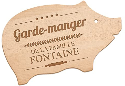 Maverton Plateau personnalisé, Planche à découper en forme de cochon | Planche avec gravure pour couples, souvenir de mariage, pour jeunes mariés, pour noces, parents, garde-manger