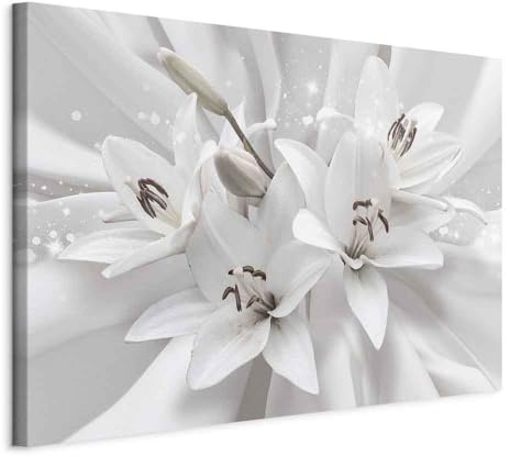 B&D XXL - Leinwandbild Blumenstrauß bokeh, 120x80 cm, 1-teilig, Wohnzimmer | Hochwertige Leinwand, sofort aufhängbar, ideal fürs Wohn- oder Schlafzimmer, wasserfest und lichtecht, langlebig, stilvoll