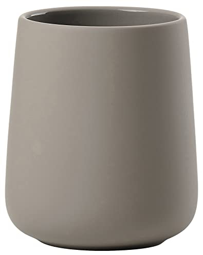 Zone Denmark Nova One - Bicchiere per spazzolino da denti in ceramica con rivestimento soft touch, diametro 8 cm, altezza 10 cm
