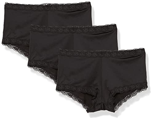 Maidenform Women's Underwear Boy Shorts Pack, 3-Pack, Microfiber Boy shorts Underwear Women Pack, Lace Panties for Women