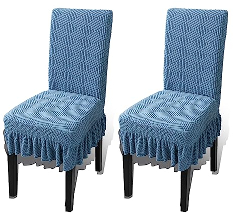 Jianyana Stuhlhussen SchwingstüHle, Stuhlhussen 2Er Set Stuhlhussen FüR SchwingstüHle Stuhl üBerzug(Knospenblau)
