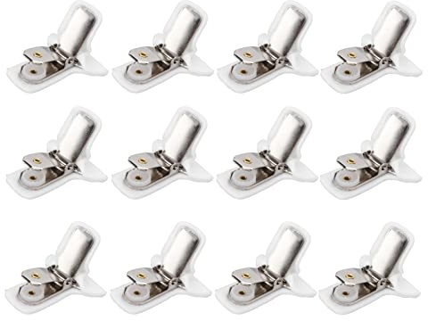 12 Stück Weiße Bettdecken-Befestigungsclips, Gepolsterte Clips für Bettlaken und Decken, Rutschfeste Bettdeckenhalter