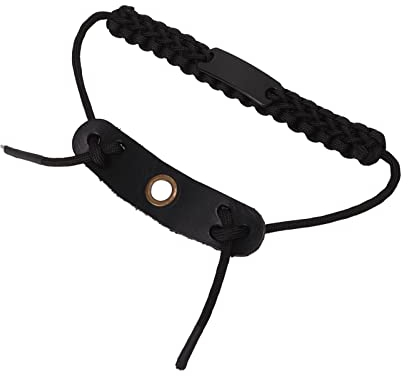 Corde de Poignet pour Tir à l'arc, Dragonne pour Tir à l'arc, Empêche l'arc de Tomber, Réglable pour Le Tir (Black)