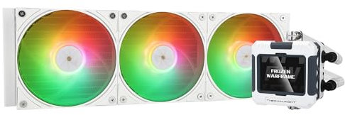 Thermalright FW 360 Blanc ARGB Refroidisseur à eau pour processeur avec 3 ventilateurs PWM, résolution IPS 320 x 240, écran LCD, refroidissement AIO 360, refroidisseur de processeur liquide pour AMD