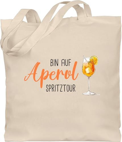 Shirtracer - Baumwolltasche - Karneval & Fasching - Taschen - Bin auf Aperol Spritztour I JGA I Mädelsabend I Spritz Tour