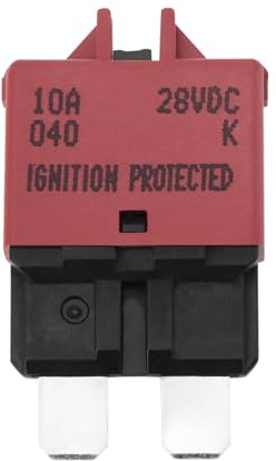 ECSiNG 1 fusible para cuchilla de disyuntor de 10 A, fusible reiniciable, interruptor de circuito de fusible de reinicio manual para automóvil, camión, vehículo, barco
