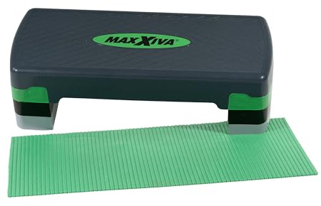 MAXXIVA® Stepper Aerobic-Fitness-Steppbrett mit Antirutsch-Matte 67 x 27 x 10/15/20 cm höhenverstellbar Hometrainer Fitnesstraining Workout (Apfelgrün)
