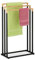 Relaxdays Toallero de Pie, 3 Barras para Toallas o Ropa, Portatoallas Independiente, Hierro, 76x45x21,5cm, Negro/Natural