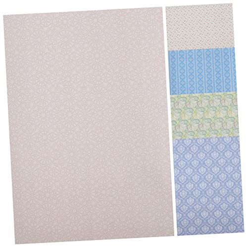 HEMOTON 5 Hojas De Papel Tapiz para Casa De Muñecas Accesorios Decorativos para Mini Casa Pegatinas De Pared para Casa Pequeña Papel Tapiz para Casa En Miniatura Calcomanías De Pared