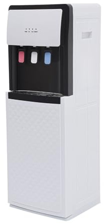 Fontaine à Eau à Chargement par Le Bas, Distributeur d'eau Chaude Froide 3 températures, Water Dispenser sur Pied pour Bureau Maison, Blanc