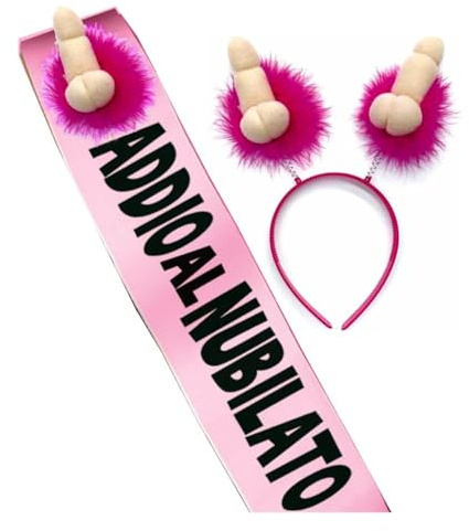 Stirnband mit Schriftzug für Junggesellinnenabschied und Erbse aus Schaumstoff für die zukünftige Braut auf der heißen Party Junggesellinnenabschied Gadget für Erwachsene 18+ und Haarreif mit Erbsen